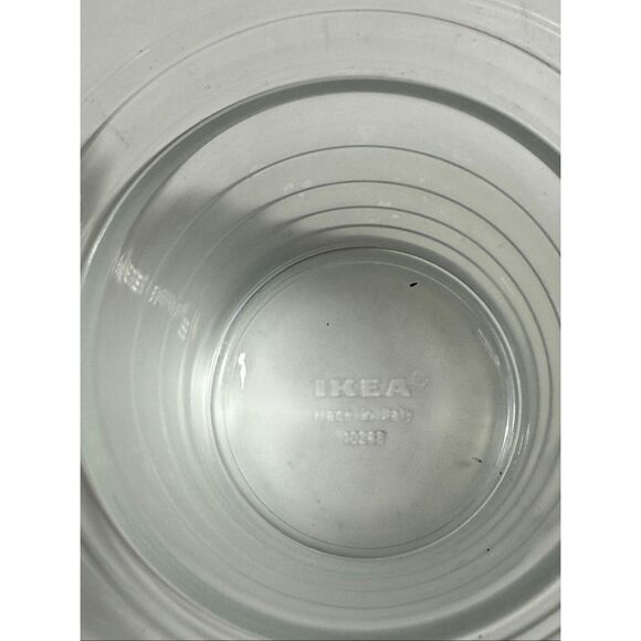 4-IKEA Svepa 10288 Stackable 4 3/4” Glass Tumblers Made in ITALY 8 Oz See Notes - Picture 9 of 12